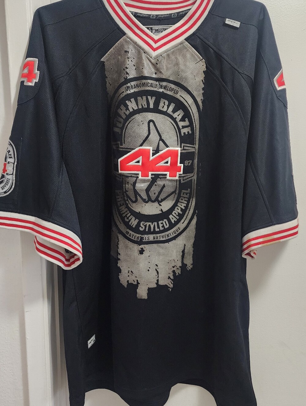 Johnny Blaze Jersey Shirt Size XxL Black